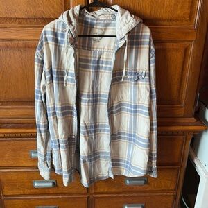American eagle hooded flannel